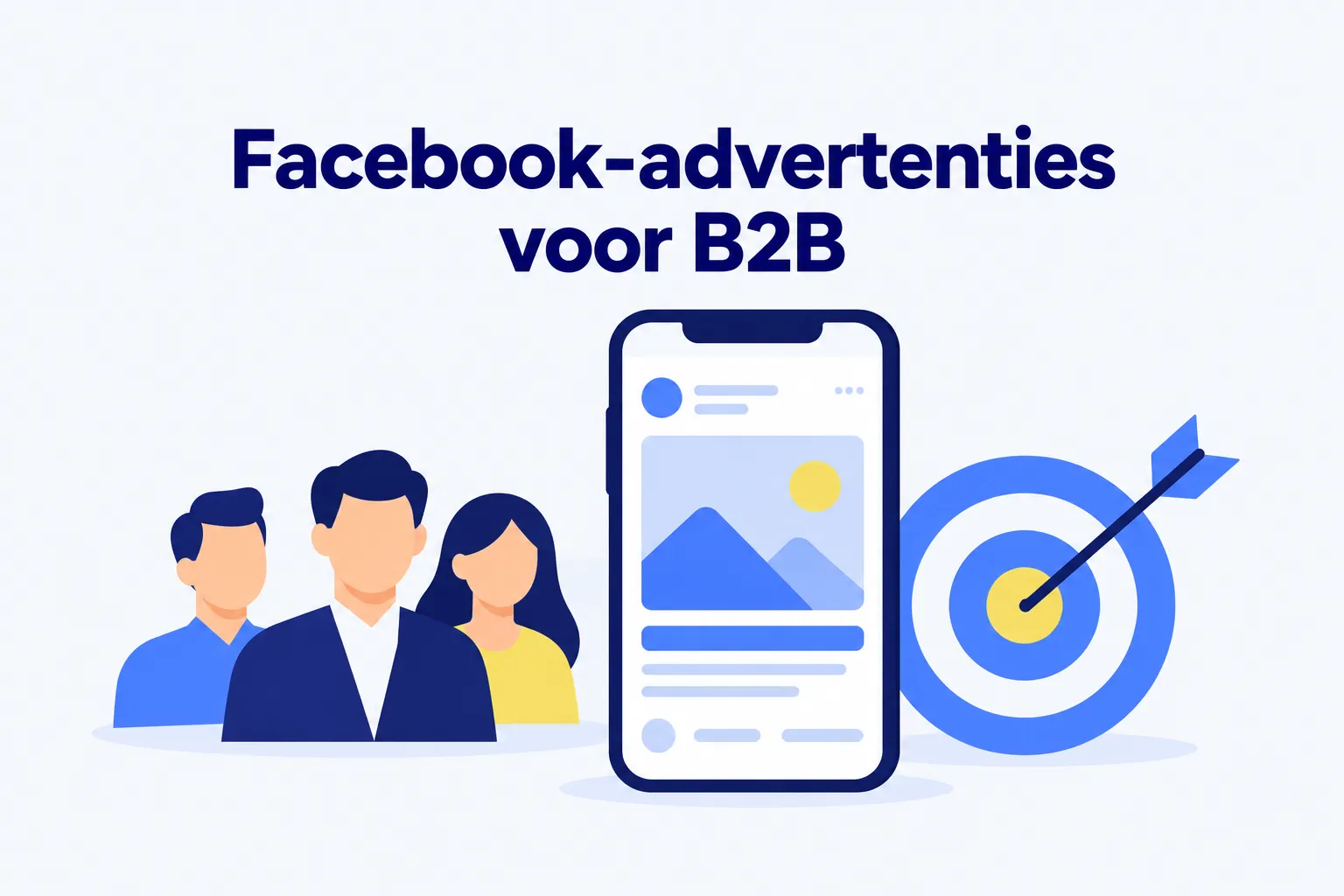 Illustratie: Facebook-advertenties voor B2B met doelgroep en doelwit